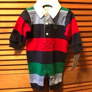 Chaps Striped Onesie